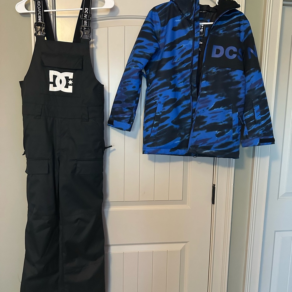 DC Camo Snow Jacket and Bib Set - Blue & Black